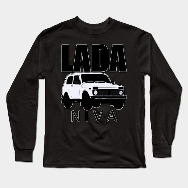 Lada niva Long Sleeve T-Shirt by Ntdesignart